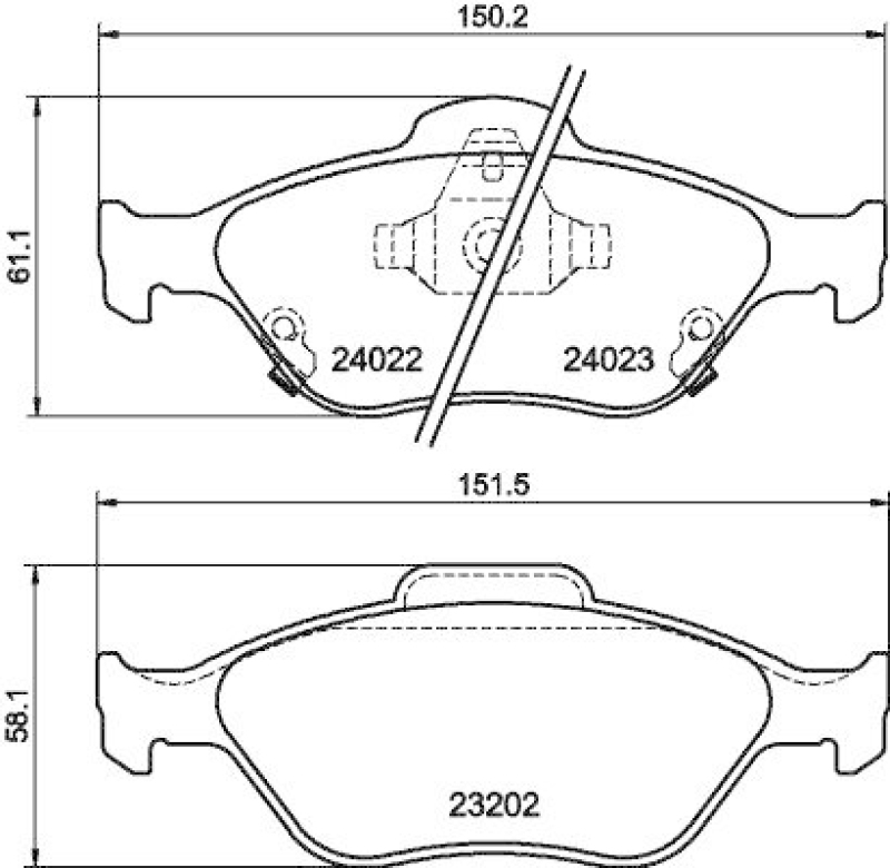 HELLA 8DB 355 006-721 Bremsbelagsatz, Scheibenbremsbelag f&uuml;r TOYOTA