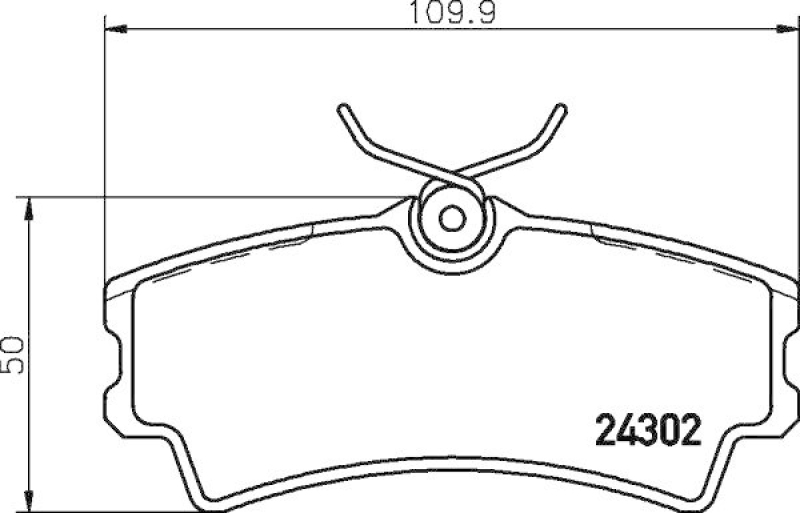 HELLA 8DB 355 006-821 Bremsbelagsatz, Scheibenbremsbelag f&uuml;r SANTANA 300/350
