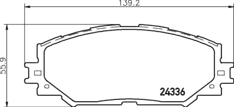 HELLA 8DB 355 006-861 Bremsbelagsatz, Scheibenbremsbelag f&uuml;r TOYOTA/SUBARU