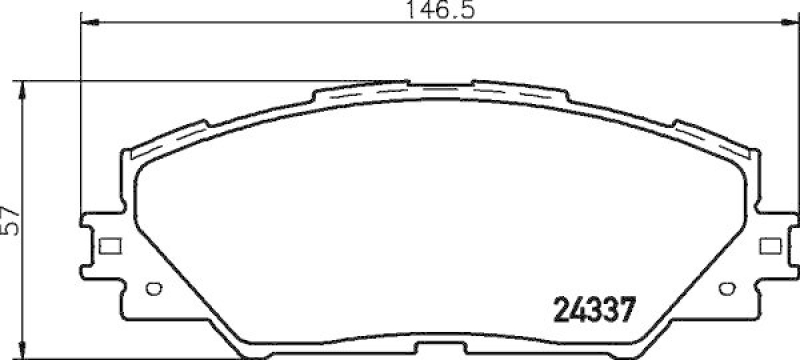 HELLA 8DB 355 006-871 Bremsbelagsatz, Scheibenbremsbelag f&uuml;r TOYOTA