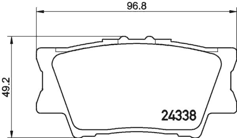 HELLA 8DB 355 006-881 Bremsbelagsatz, Scheibenbremsbelag f&uuml;r TOYOTA