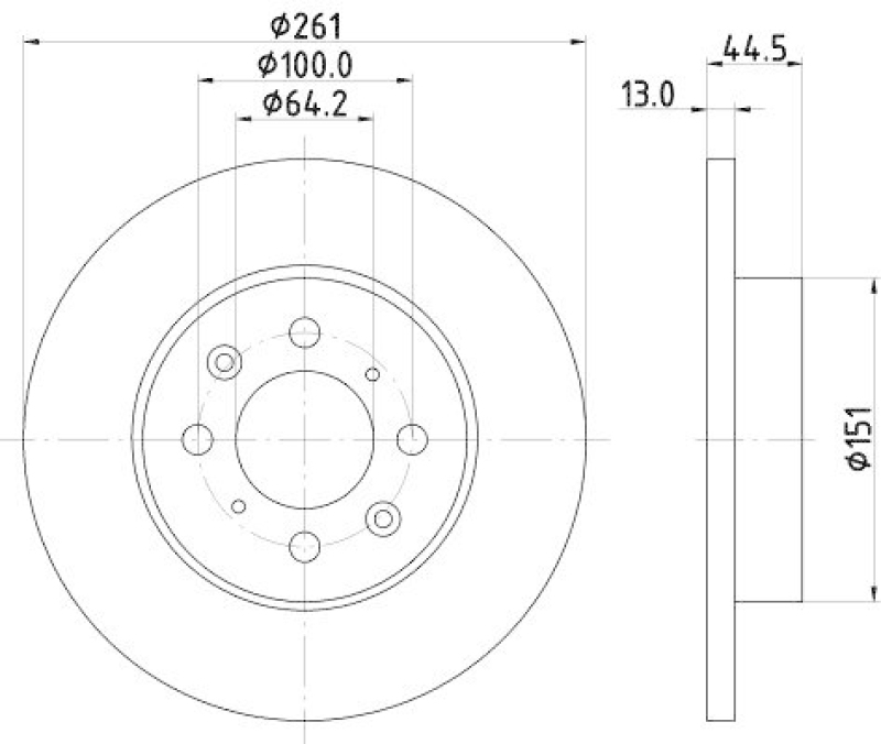 HELLA 8DD 355 105-861 Bremsscheibe für ROVER/MG