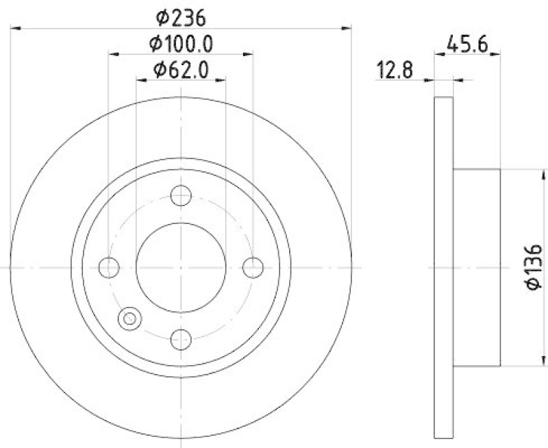 HELLA 8DD 355 105-871 Bremsscheibe f&uuml;r SKODA/VW