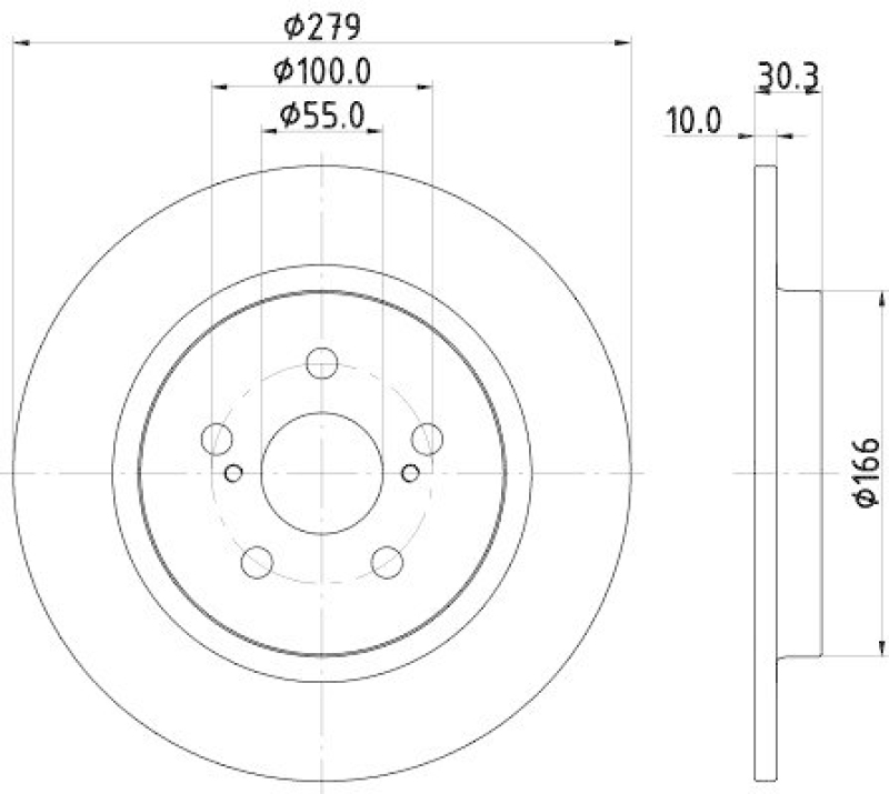 HELLA 8DD 355 120-191 Bremsscheibe f&uuml;r LEXUS CT (ZWA10_)