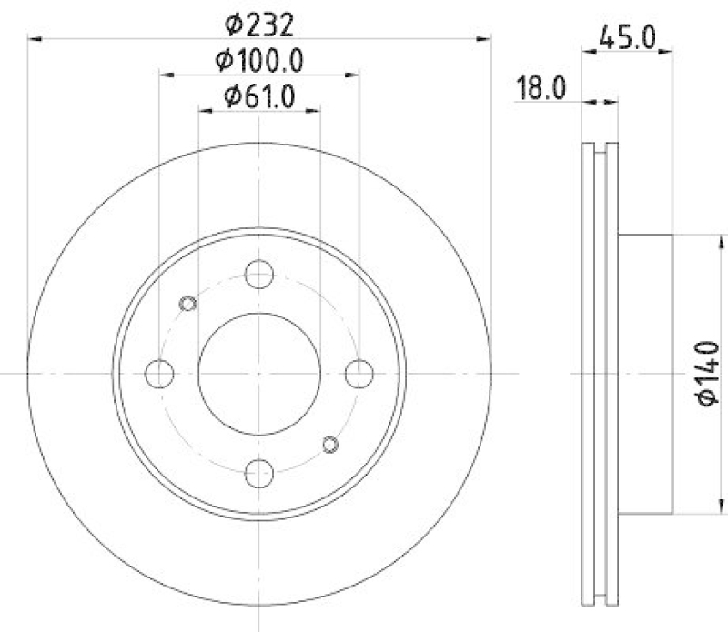 HELLA 8DD 355 105-921 Bremsscheibe f&uuml;r NISSAN