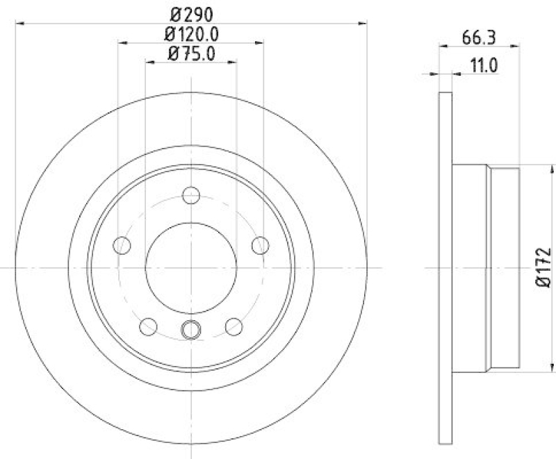 HELLA 8DD 355 120-231 Bremsscheibe f&uuml;r BMW