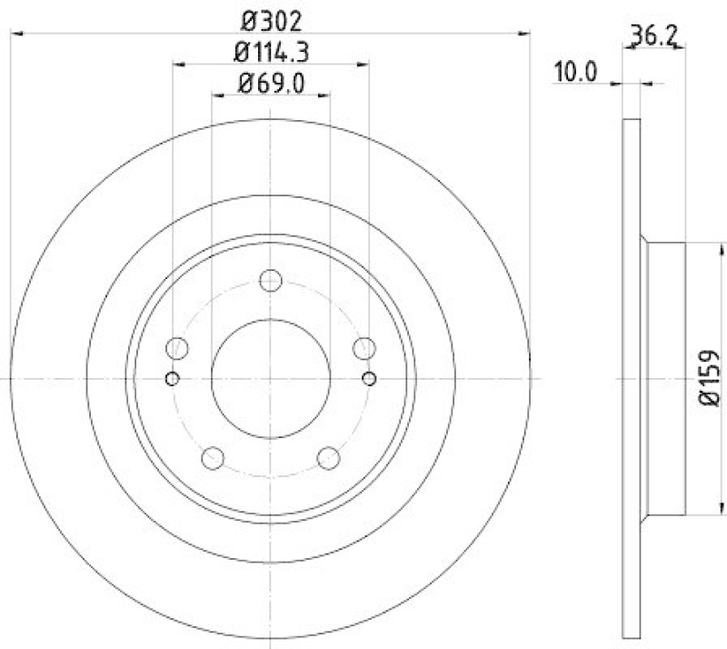 HELLA 8DD 355 120-431 Bremsscheibe f&uuml;r MITSU.