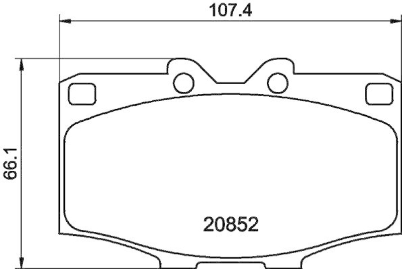 HELLA 8DB 355 007-301 Bremsbelagsatz, Scheibenbremsbelag f&uuml;r TOYOTA