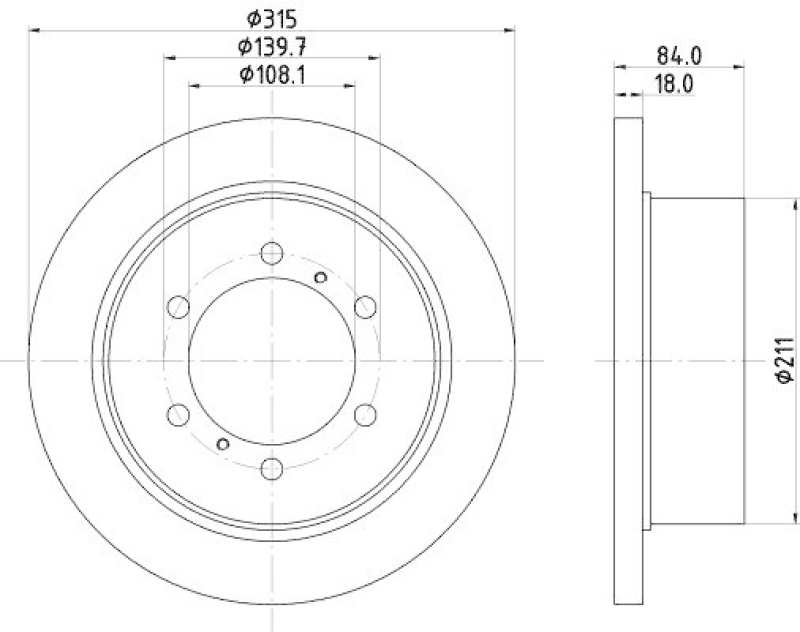 HELLA 8DD 355 106-221 Bremsscheibe f&uuml;r MITSU.