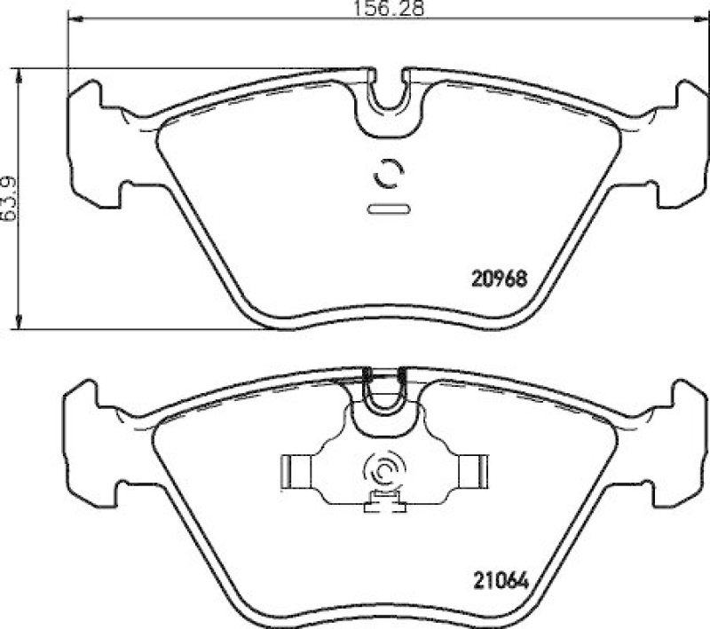 HELLA 8DB 355 007-411 Bremsbelagsatz, Scheibenbremsbelag f&uuml;r BMW