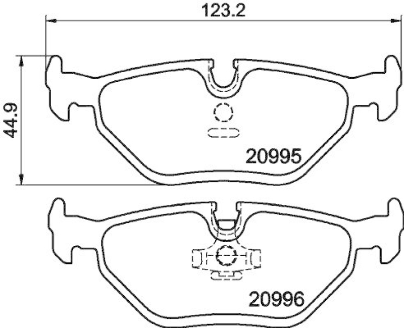 HELLA 8DB 355 007-421 Bremsbelagsatz, Scheibenbremsbelag f&uuml;r BMW