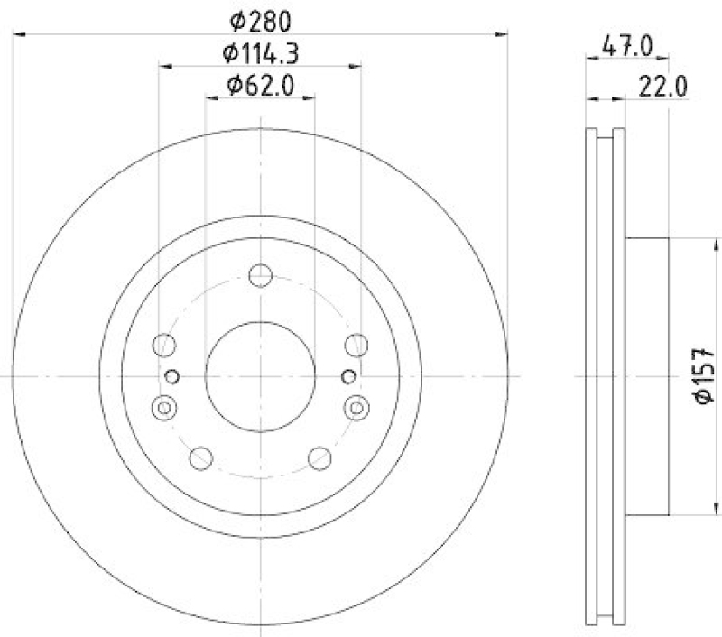 HELLA 8DD 355 120-521 Bremsscheibe f&uuml;r SUZUKI