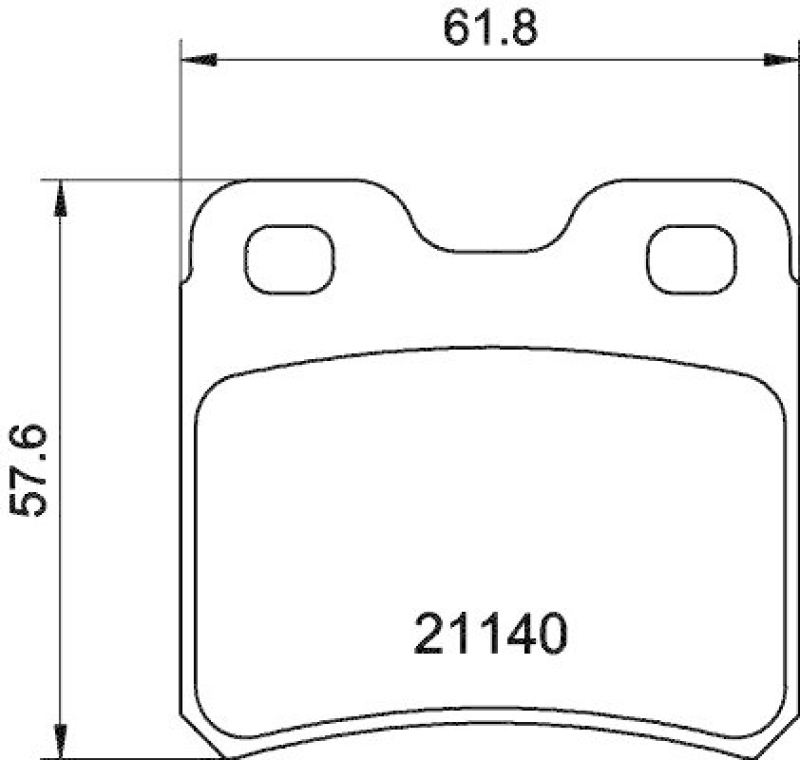 HELLA 8DB 355 007-451 Bremsbelagsatz, Scheibenbremsbelag f&uuml;r OPEL/SAAB
