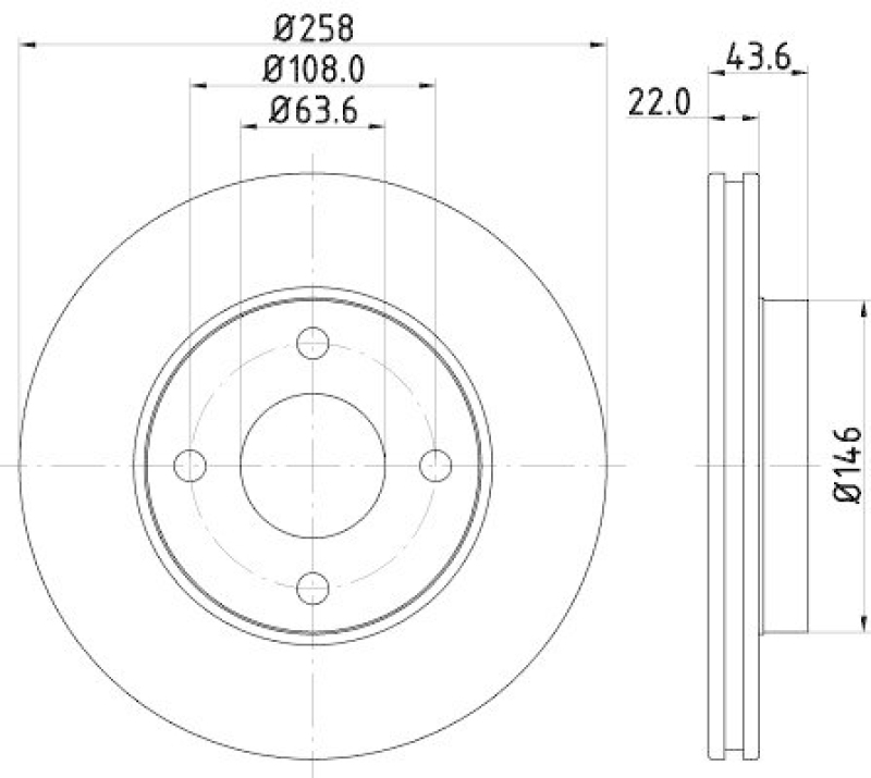 HELLA 8DD 355 106-431 Bremsscheibe f&uuml;r FORD/MAZDA
