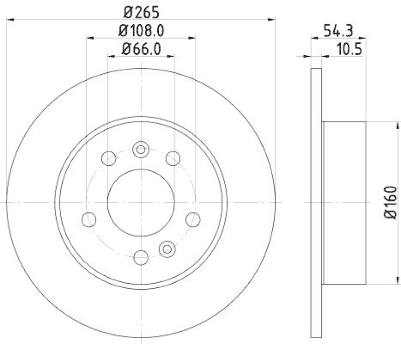 HELLA 8DD 355 106-441 Bremsscheibe f&uuml;r RENAULT