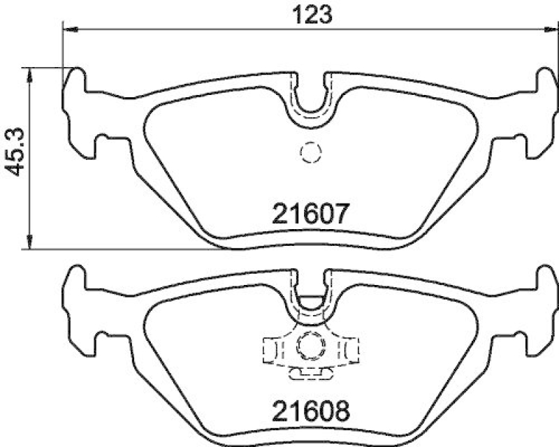 HELLA 8DB 355 007-511 Bremsbelagsatz, Scheibenbremsbelag f&uuml;r BMW