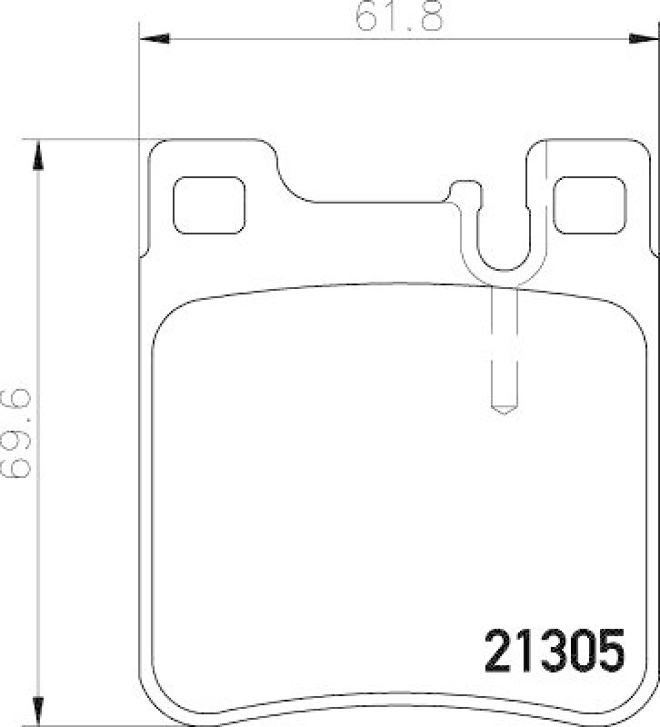 HELLA 8DB 355 007-581 Bremsbelagsatz, Scheibenbremsbelag für MB/CHRYSLER