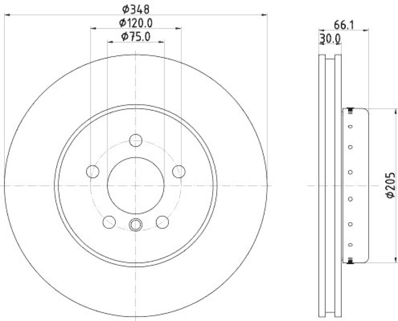 HELLA 8DD 355 120-651 Bremsscheibe f&uuml;r BMW