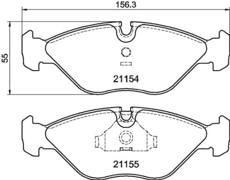 HELLA 8DB 355 007-591 Bremsbelagsatz, Scheibenbremsbelag f&uuml;r SAAB