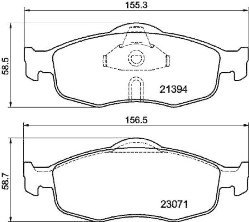 HELLA 8DB 355 007-641 Bremsbelagsatz, Scheibenbremsbelag f&uuml;r FORD