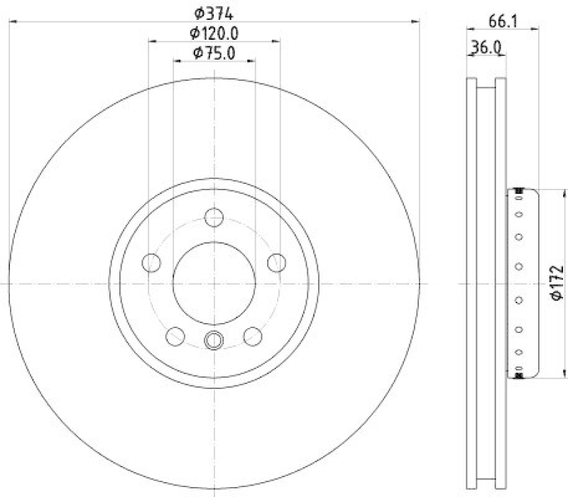 HELLA 8DD 355 120-701 Bremsscheibe f&uuml;r BMW/ALPINA