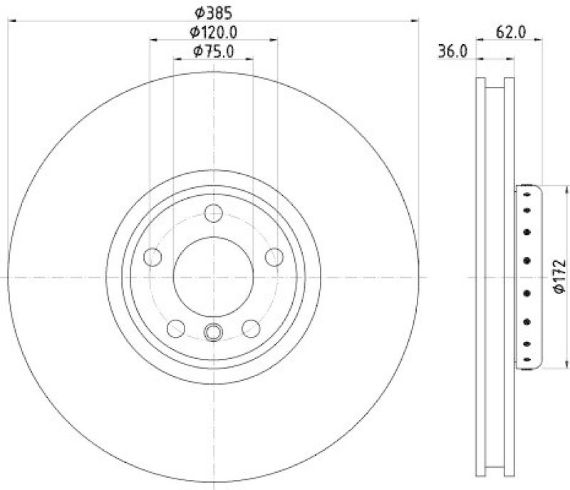 HELLA 8DD 355 120-721 Bremsscheibe f&uuml;r BMW