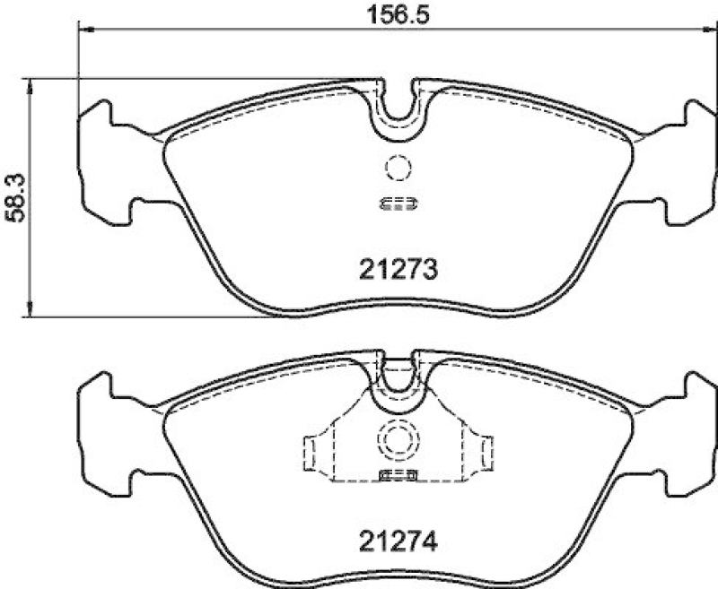 HELLA 8DB 355 007-721 Bremsbelagsatz, Scheibenbremsbelag f&uuml;r VOLVO