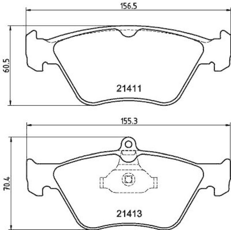 HELLA 8DB 355 007-731 Bremsbelagsatz, Scheibenbremsbelag für OPEL/SAAB