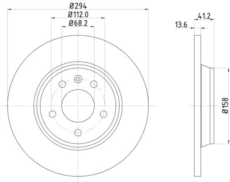 HELLA 8DD 355 106-661 Bremsscheibe f&uuml;r VW/SEAT/FORD