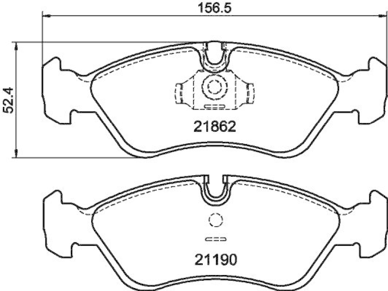 HELLA 8DB 355 007-761 Bremsbelagsatz, Scheibenbremsbelag f&uuml;r OPEL/DAEWOO