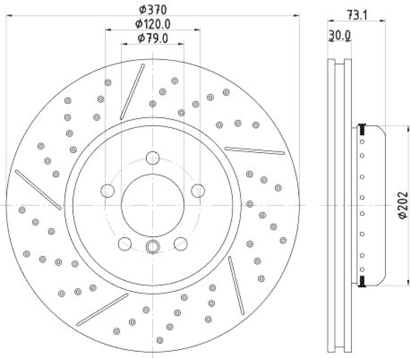 HELLA 8DD 355 120-771 Bremsscheibe f&uuml;r BMW
