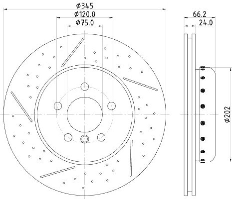 HELLA 8DD 355 120-781 Bremsscheibe f&uuml;r BMW