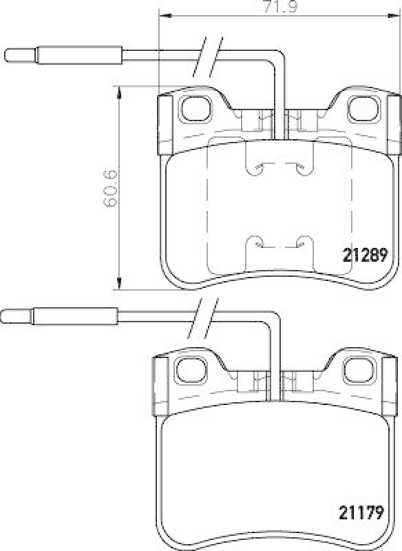 HELLA 8DB 355 007-811 Bremsbelagsatz, Scheibenbremsbelag für P.S.A