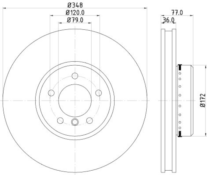 HELLA 8DD 355 120-791 Bremsscheibe f&uuml;r BMW