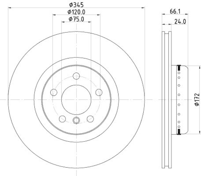 HELLA 8DD 355 120-801 Bremsscheibe f&uuml;r BMW