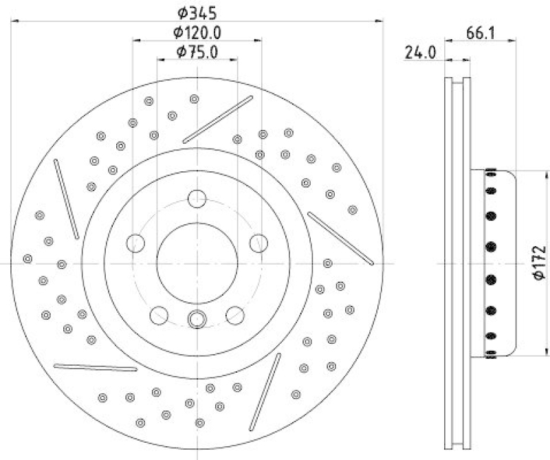 HELLA 8DD 355 120-841 Bremsscheibe f&uuml;r BMW