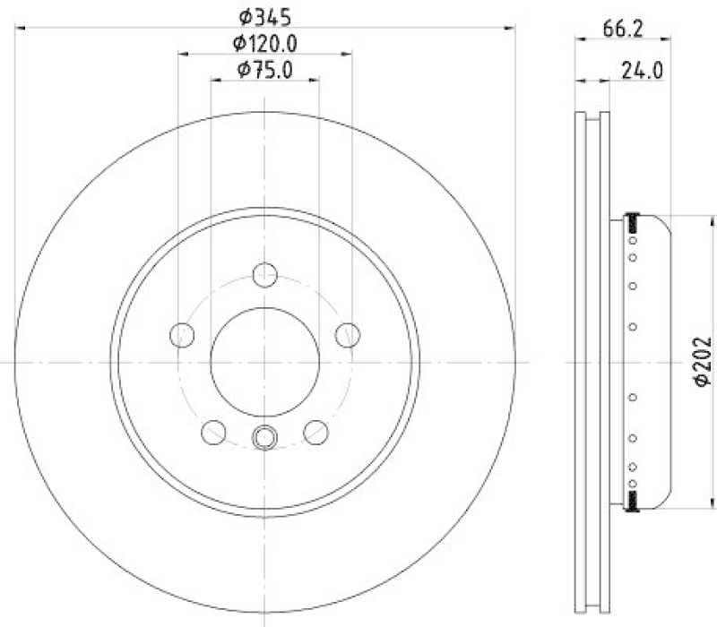 HELLA 8DD 355 120-851 Bremsscheibe f&uuml;r BMW