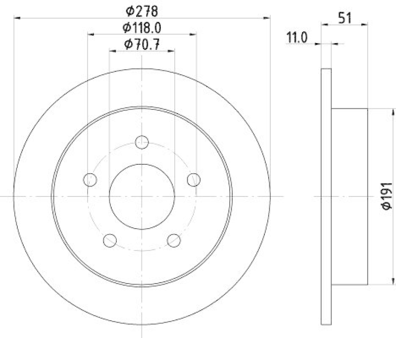 HELLA 8DD 355 106-961 Bremsscheibe f&uuml;r OPEL/CHEVROLET