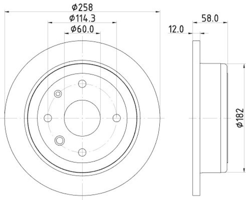 HELLA 8DD 355 120-921 Bremsscheibe f&uuml;r DAEWOO/CHEVROLET