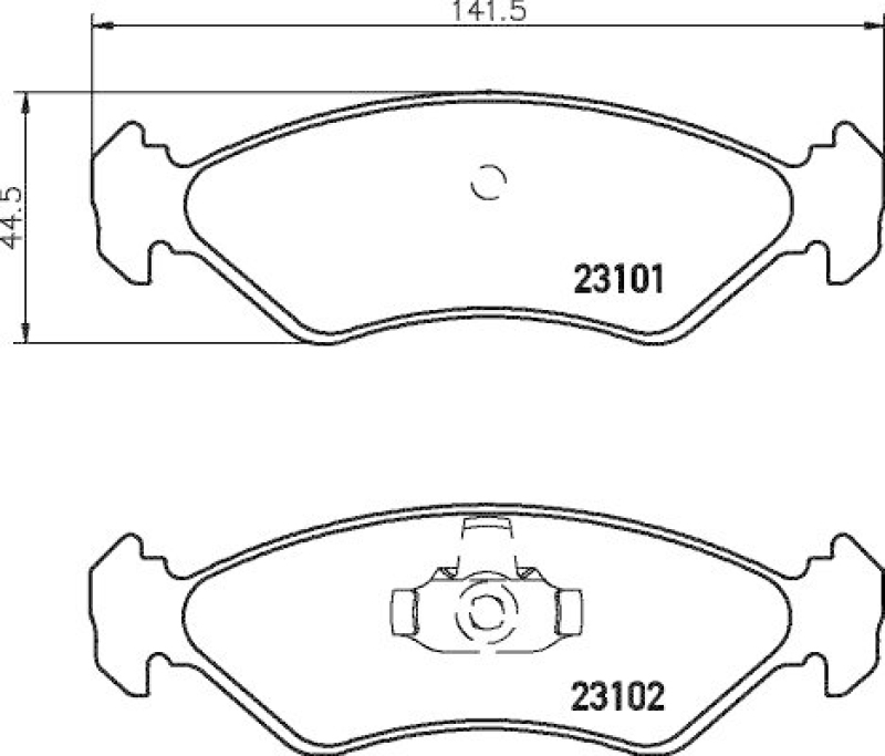 HELLA 8DB 355 008-051 Bremsbelagsatz, Scheibenbremsbelag f&uuml;r FORD/MAZDA