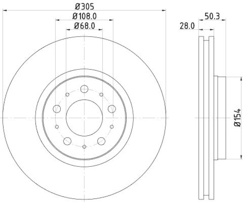 HELLA 8DD 355 107-071 Bremsscheibe f&uuml;r VOLVO