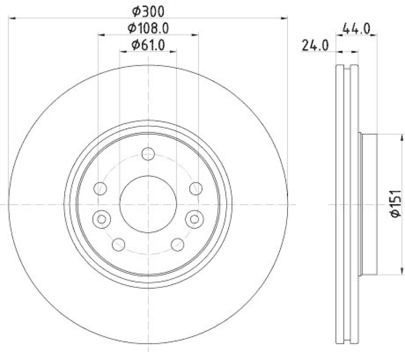 HELLA 8DD 355 120-941 Bremsscheibe f&uuml;r RENAULT