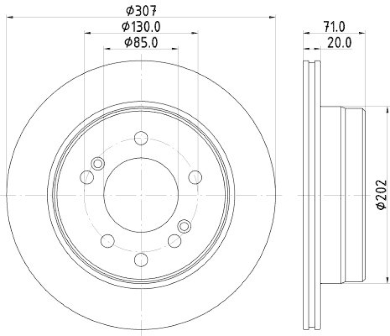 HELLA 8DD 355 122-211 Bremsscheibe f&uuml;r SSANGYONG