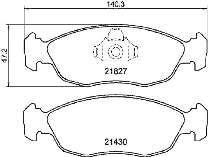 HELLA 8DB 355 008-291 Bremsbelagsatz, Scheibenbremsbelag f&uuml;r P.S.A