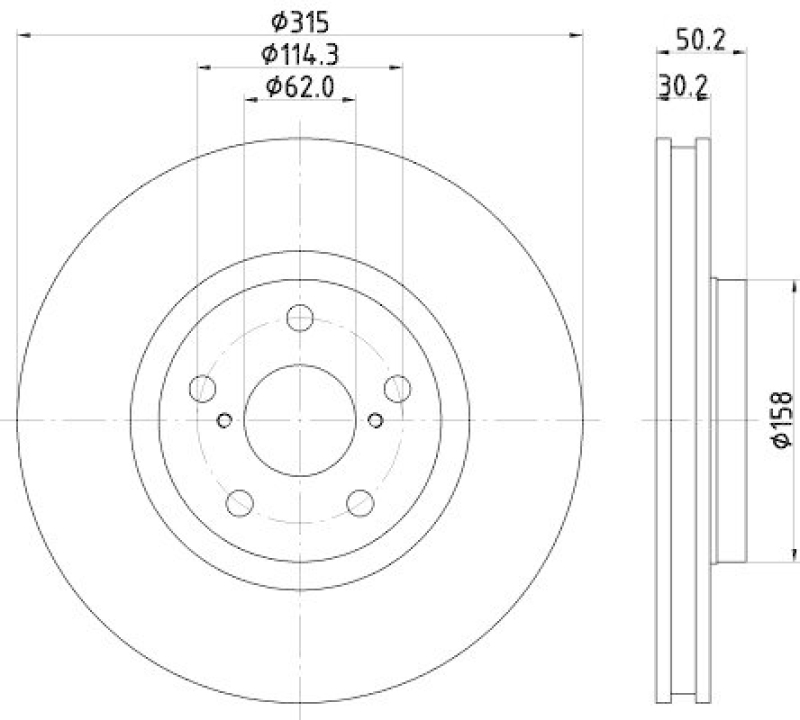 HELLA 8DD 355 122-241 Bremsscheibe f&uuml;r LEXUS LS (UCF30)