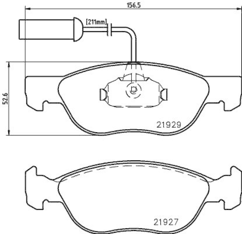HELLA 8DB 355 008-321 Bremsbelagsatz, Scheibenbremsbelag f&uuml;r ALFA