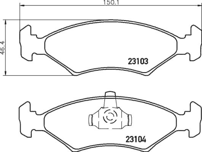 HELLA 8DB 355 008-331 Bremsbelagsatz, Scheibenbremsbelag f&uuml;r FORD/KIA/MAZDA