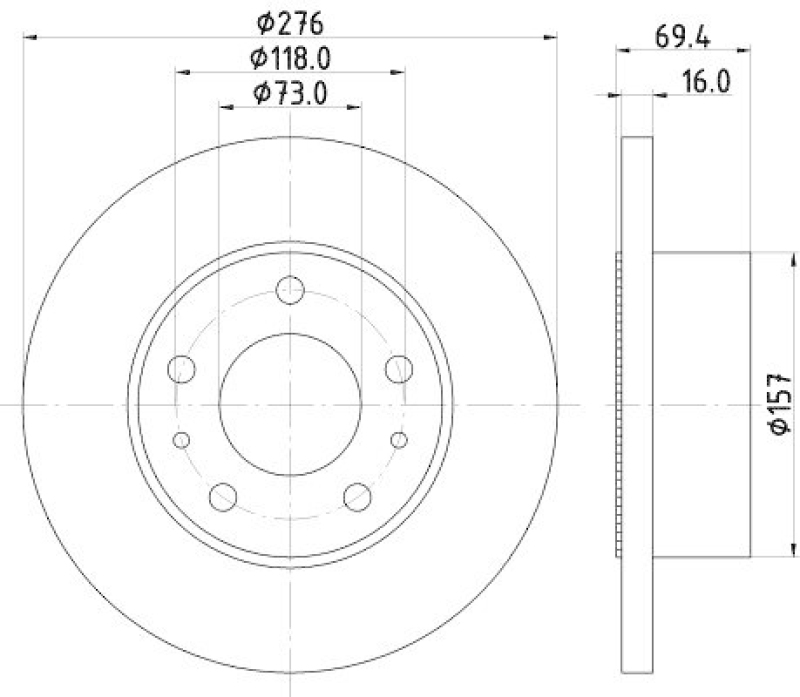 HELLA 8DD 355 107-421 Bremsscheibe f&uuml;r IVECO