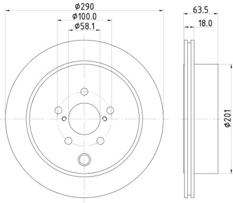 HELLA 8DD 355 122-281 Bremsscheibe f&uuml;r SUBARU