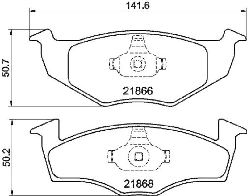 HELLA 8DB 355 008-351 Bremsbelagsatz, Scheibenbremsbelag f&uuml;r VW/SEAT